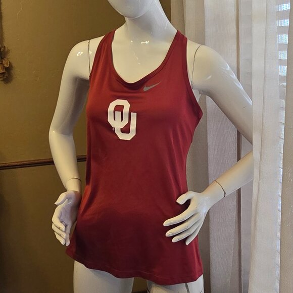 Women's NIKE OU Oklahoma Crimson Tank Size Medium - Picture 3 of 7